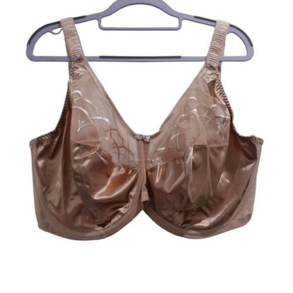 NEW Elomi Cate Full Figure Underwire Lace Cup Bra Tan Size 38M EL4030 - Picture 1 of 5